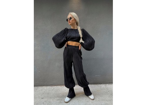 Штаны Плисированные Черный / Pleated Pants Black